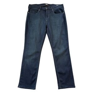 Paige Federal Slim Straight Jeans Mens 33 Cellar Dark Wash Made in USA M655521